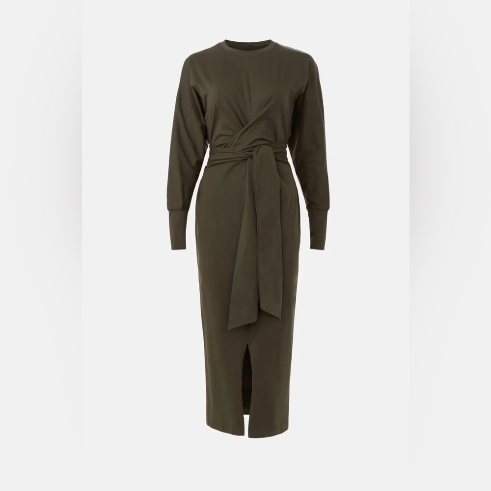 Modern Citizen Wei Tie Front Dress in Olive Green Size XS. - Picture 14 of 15